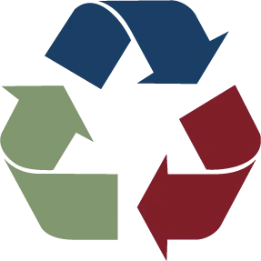 Salmo's Recycling and Garbage - Recycling symbol in the Village's color scheme
